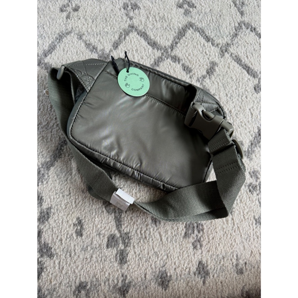 STATE The Giving Movement Puffer Belt Bag Olive Recycled Nylon Waist‎ Pack NWT